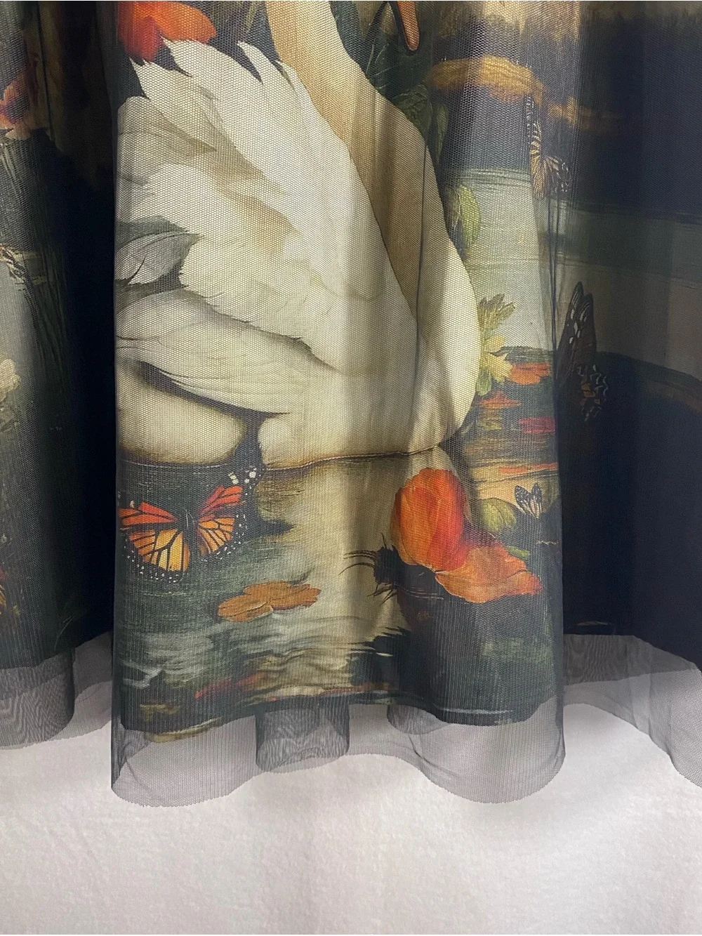 Anthropologie Wondernight Midi Skirt Tulle Swan Size XS NWT - Picture 3 of 14